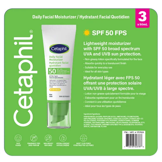 Cetaphil Daily Facial Moisturizer SPF 50