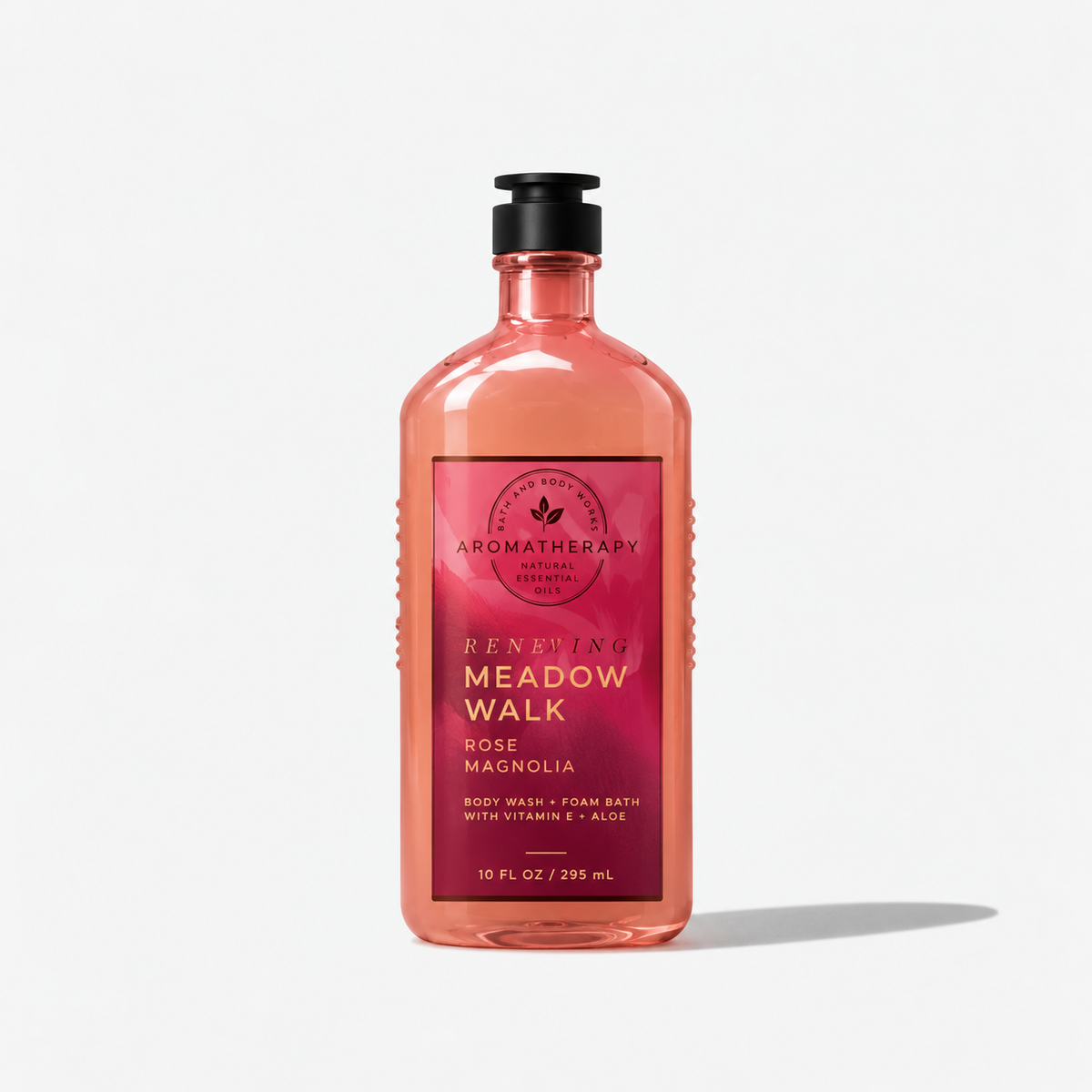 Bath and Body Aromatherapy Renewing Meadow Walk Rose Magnolia Body Wash 10 fl oz